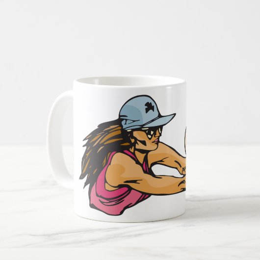 Mug Joueuse de volley-ball féminine (Devant gauche)