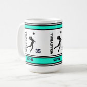 Mug Joueuse de volleyball Anniversaire, Joueuse de vol (Devant gauche)