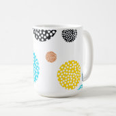 Mug Joueuse, tendance, cool, amusante, cercles pointil (Devant droit)
