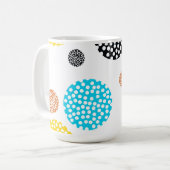 Mug Joueuse, tendance, cool, amusante, cercles pointil (Devant gauche)