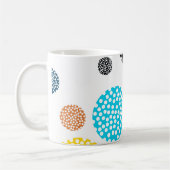 Mug Joueuse, tendance, cool, amusante, cercles pointil (Gauche)