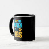 Mug Jouez aux chiens de compagnie de hockey (Devant gauche)