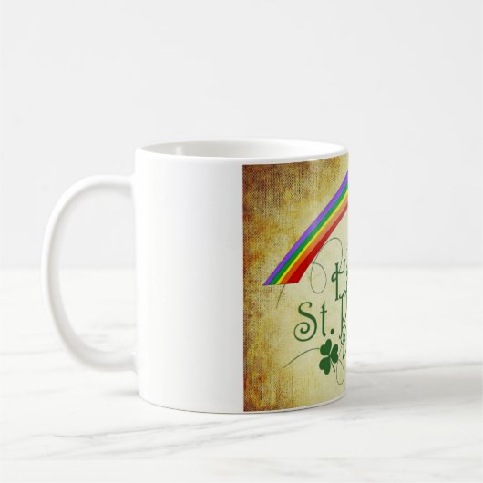 Mug Jour classique de St. Patricks Arc-en-ciel/Pot de (Gauche)