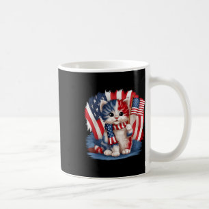 Mug Jour commémoratif Chat, 4 juillet Drapeau américai