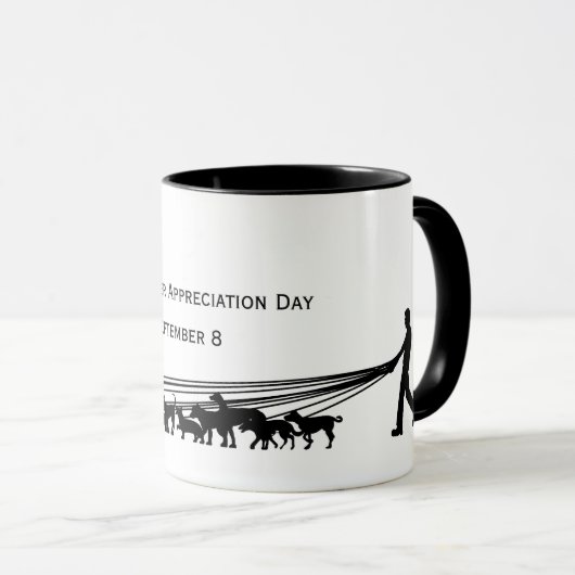 Mug Jour d'appréciation de la marcheuse de chien Silho (Devant droit)