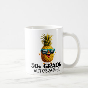 Mug Jour de 5e année Autographe Graduation Garçons Fil