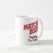 Mug Jour de correspondance de résidence personnalisée  (Devant droit)