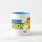 Mug Jour de course de marathon du Wisconsin (Centre)