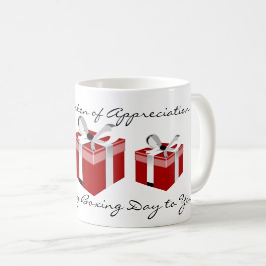 Mug Jour de la boxe Cadeau employé (Devant droit)