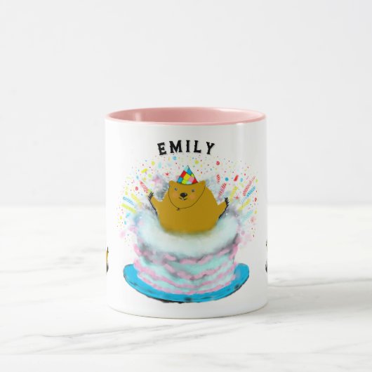 Mug Jour de la marmotte cadeau d'anniversaire (Centre)