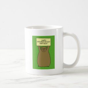 Mug Jour de la marmotte Caricature d'anniversaire