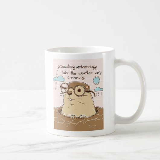 Mug Jour de la marmotte de fond Météorologie (Droite)