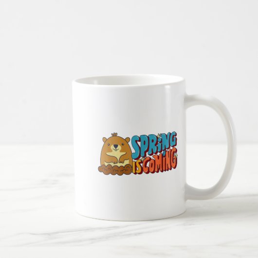 Mug Jour de la marmotte Le printemps arrive Citations (Droite)