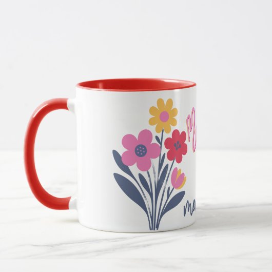 Mug Jour de la mère design moderne (Gauche)