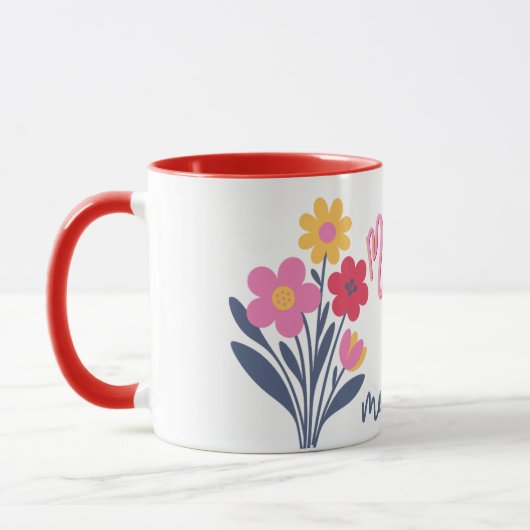 Mug Jour de la mère design moderne (Gauche)