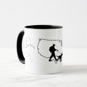 Mug Jour de la patrouille frontalière aux États-Unis M (Devant gauche)