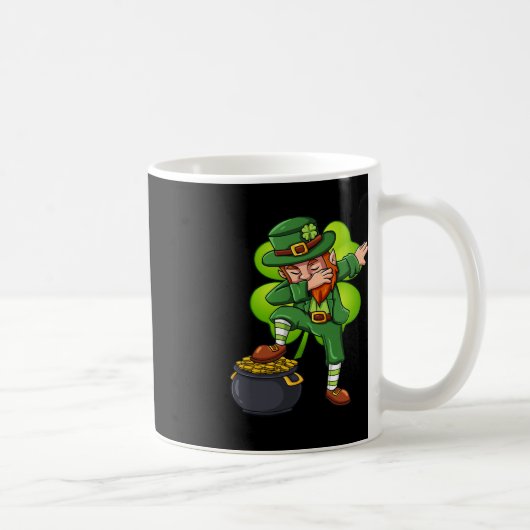 Mug Jour de la Saint Patrick Dabbing Leprechaun Irland (Droite)