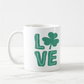 Mug Jour de la Saint Patrick d'amour Shamrock irlandai (Gauche)