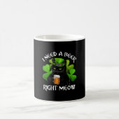 Mug Jour de la Saint Patrick De Bière Noir Chat Pour I (Centre)
