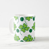 Mug Jour de la Saint Patrick de trèfle vert à quatre f (Devant gauche)