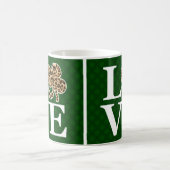 Mug Jour de la Saint Patrick Leopard Love Shamrock (Centre)