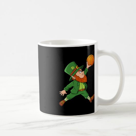 Mug Jour de la Saint Patrick Leprechaun Basket Lucky B (Droite)