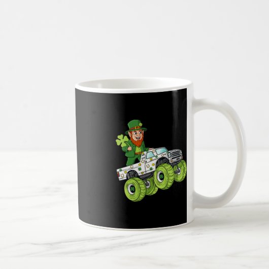 Mug Jour de la Saint Patrick Leprechaun Monster Camion (Droite)