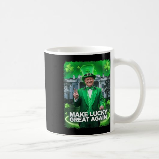 Mug Jour de la Saint Patrick Trump Leprechaun Casquett (Droite)