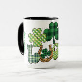 Mug Jour de la Saint Patrick vert Lucky (Devant gauche)