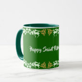 Mug Jour de la Saint Patrick Vert Shamrock mignonne St (Devant gauche)