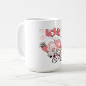 Mug Jour de la Saint-Valentin rose noir (Devant gauche)