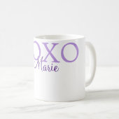 Mug Jour de la Saint Valentin Xoxo ajouter nom pastel (Devant droit)