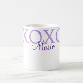 Mug Jour de la Saint Valentin Xoxo ajouter nom pastel (Centre)