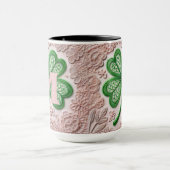 Mug Jour de la shamrock St Patrick en dentelle de Mono (Centre)