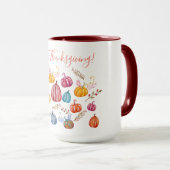 Mug Jour de l'Action de grâce Musique (Devant droit)