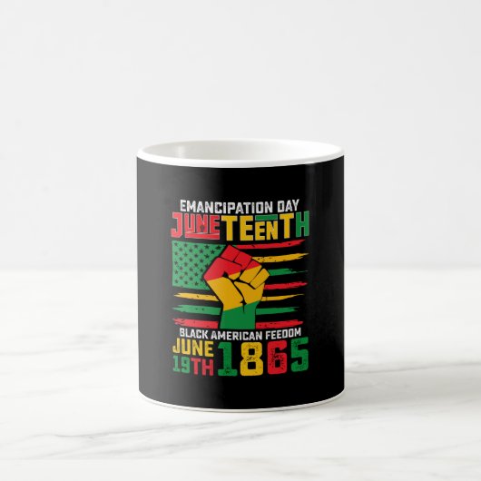 Mug Jour de l'Émancipation du 11 juin Liberté noire-am (Centre)