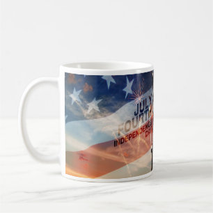Mug Jour de l'indépendance patriotique dame liberté US
