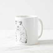 Mug Jour de marmotte Funny Février Prévisions animales (Devant droit)