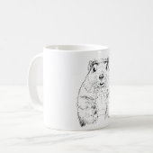 Mug Jour de marmotte Funny Février Prévisions animales (Devant gauche)