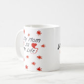 Mug jour de mère heureuse simple écrit à la main perso (Devant gauche)