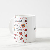 Mug jour de mère heureuse simple écrit à la main perso (Devant gauche)
