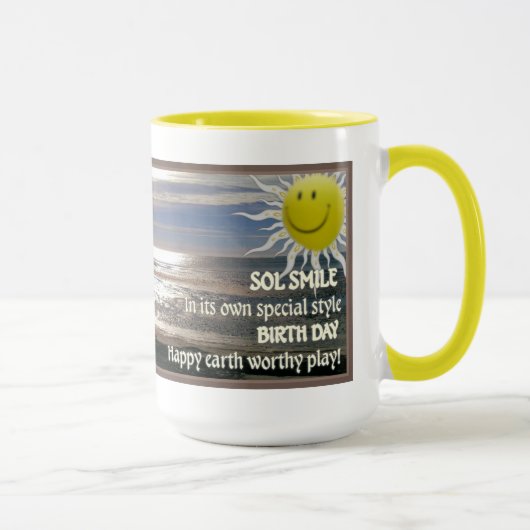 Mug Jour de naissance de sourire de solénoïde (Droite)