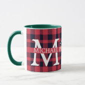 Mug Jour de Noël de Buffalo Plaid (Gauche)