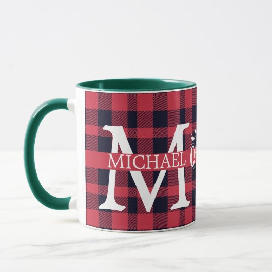 Mug Jour de Noël de Buffalo Plaid (Gauche)
