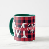 Mug Jour de Noël de Buffalo Plaid (Devant gauche)