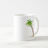 Mug Jour de Noël de l'Aquarelle Tropical Beach Palm Tr (Devant droit)