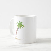 Mug Jour de Noël de l'Aquarelle Tropical Beach Palm Tr (Devant gauche)