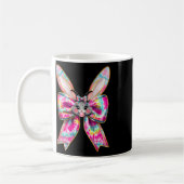 Mug Jour de Pâques Bunny Face Tie Dye Coquette Bow (Gauche)