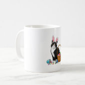Mug Jour de Pâques Chat Lapin Oreilles Œufs Graphique (Devant gauche)