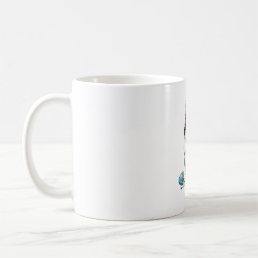 Mug Jour de Pâques Chat Lapin Oreilles Œufs Graphique (Gauche)